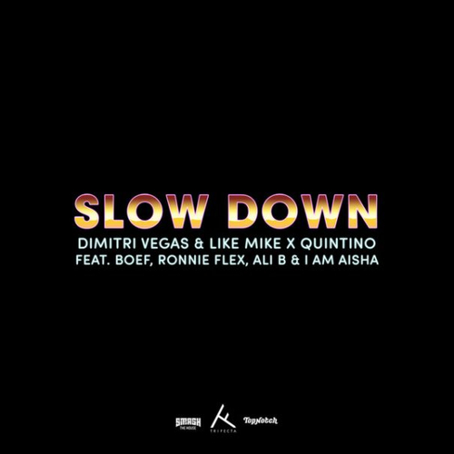 Dimitri Vegas & Like Mike X Quintino - Slow Down Ft. Ronnie Flex, Boef, Ali B & I Am Aisha